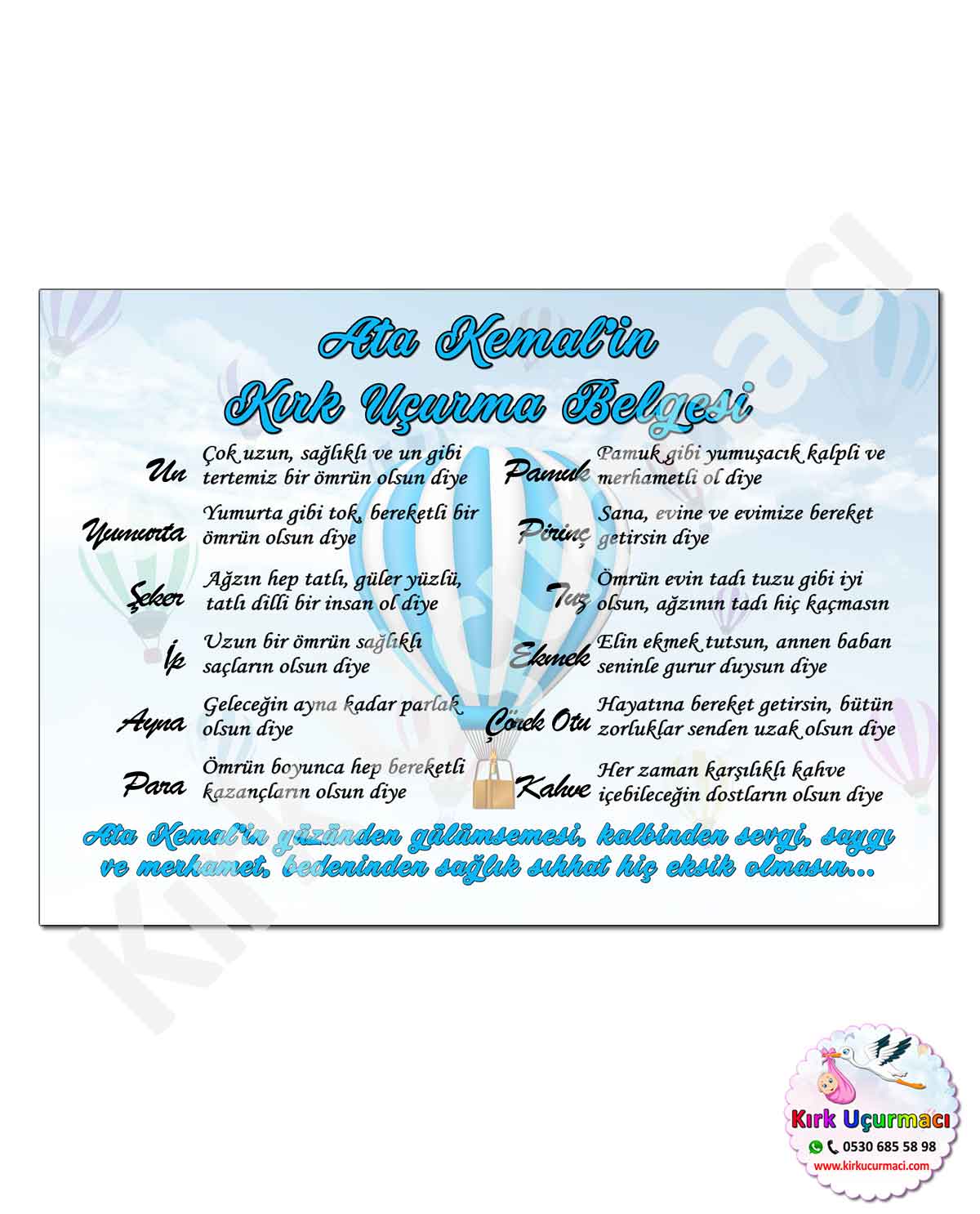 Uçan Balon - Kırk Uçurma Belgesi